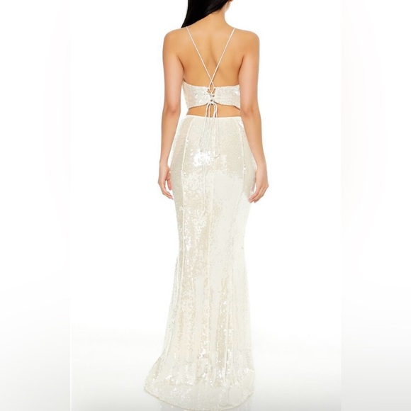 NWOTS Forever 21 Sequin Mermaid Maxi Skirt & Top Set Size Small - Picture 4 of 6